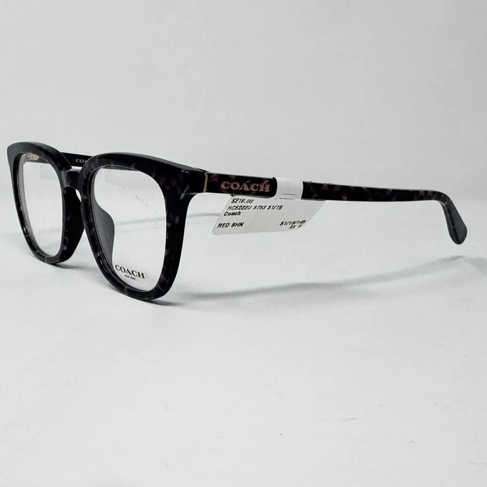 Coach HC6222U 5783 Ruby Pearl Signature C Eyeglass Frames 51-19-145 New